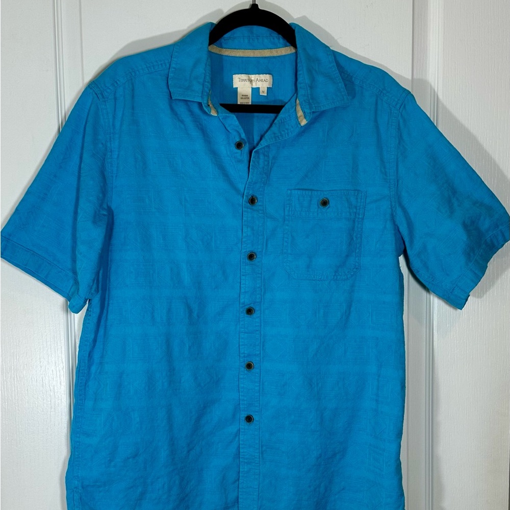 💙EUC💙The Territory Ahead Men's Vivid Teal Casual Shirt
